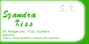 szandra kiss business card